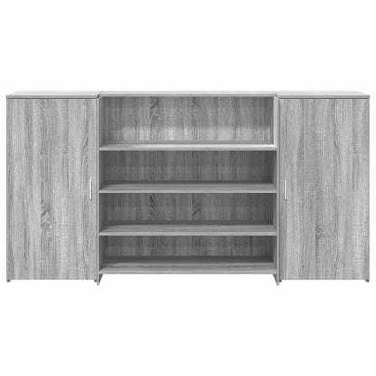 Reception Desk Grey Sonoma 200x50x103.5 cm Engineered Wood