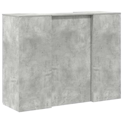 Reception Desk Concrete Grey 135x50x103.5 cm Engineered Wood