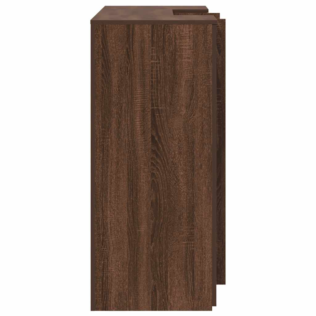 Reception Desk Brown Oak 135x50x103.5 cm Engineered Wood