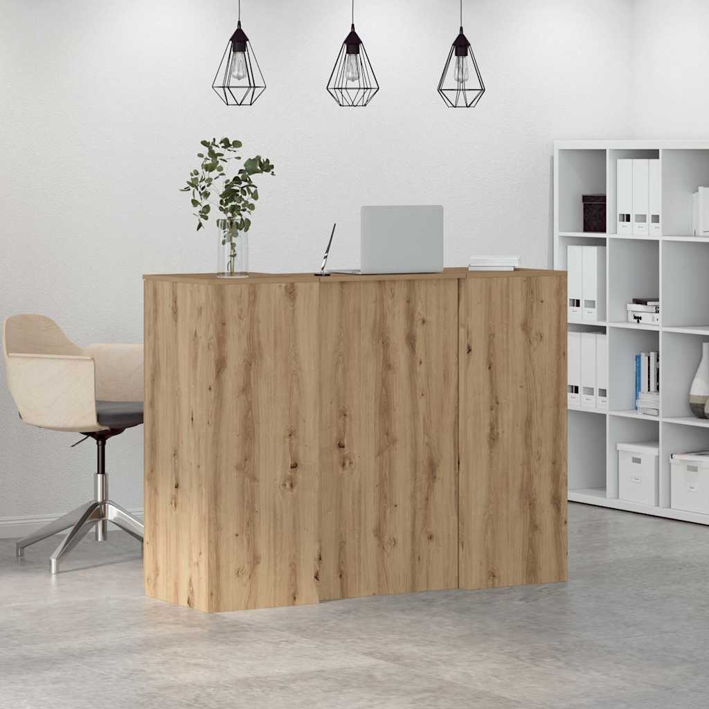 Reception Desk Artisan Oak 135x50x103.5 cm Engineered Wood