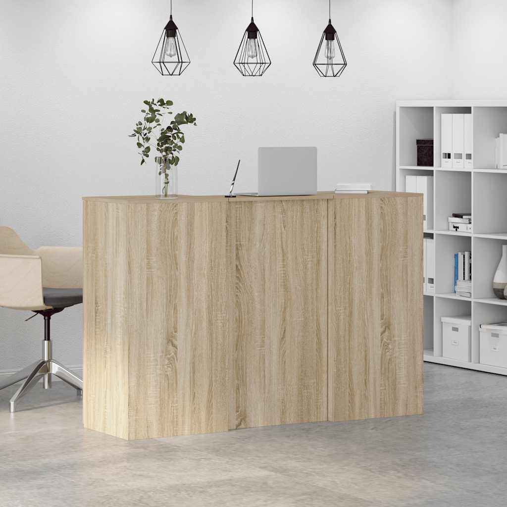 Reception Desk Sonoma Oak 155x50x103.5 cm Engineered Wood