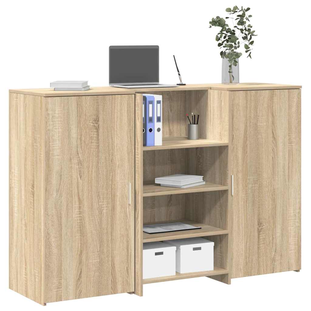 Reception Desk Sonoma Oak 155x50x103.5 cm Engineered Wood