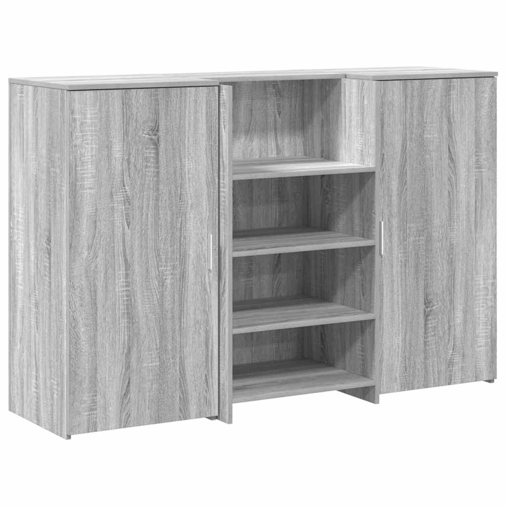 Reception Desk Grey Sonoma 155x50x103.5 cm Engineered Wood