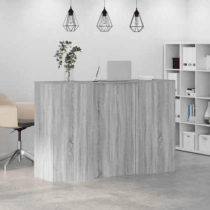 Reception Desk Grey Sonoma 155x50x103.5 cm Engineered Wood