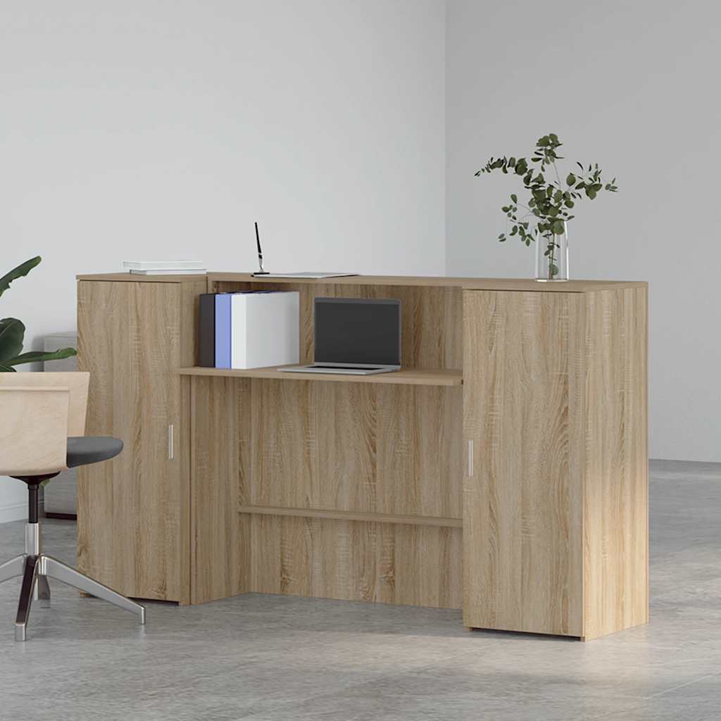 Reception Desk Sonoma Oak 180x50x103.5 cm Engineered Wood