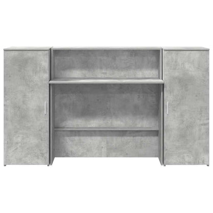 Reception Desk Concrete Grey 180x50x103.5 cm Engineered Wood