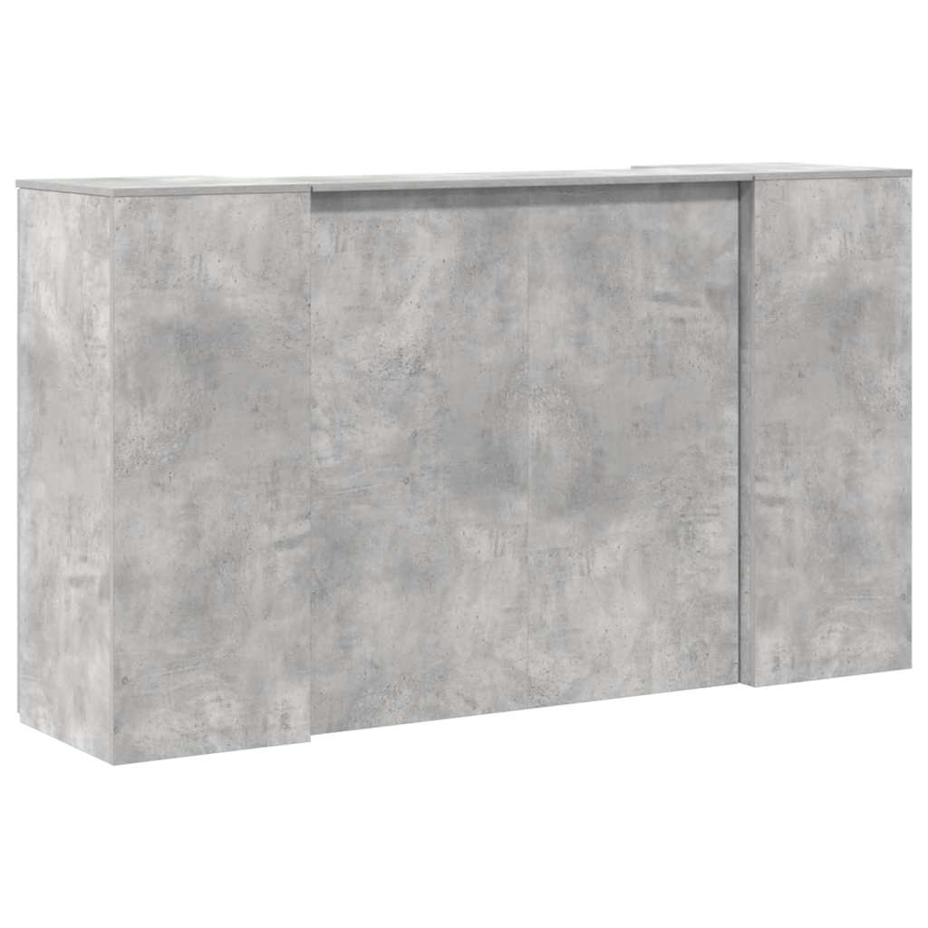 Reception Desk Concrete Grey 180x50x103.5 cm Engineered Wood