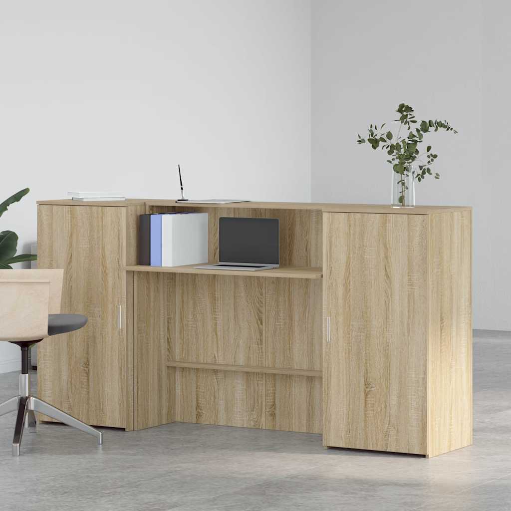 Reception Desk Sonoma Oak 200x50x103.5 cm Engineered Wood