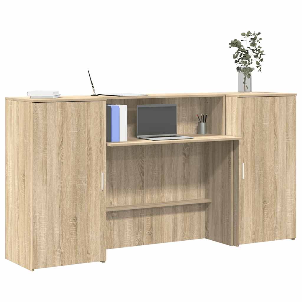 Reception Desk Sonoma Oak 200x50x103.5 cm Engineered Wood