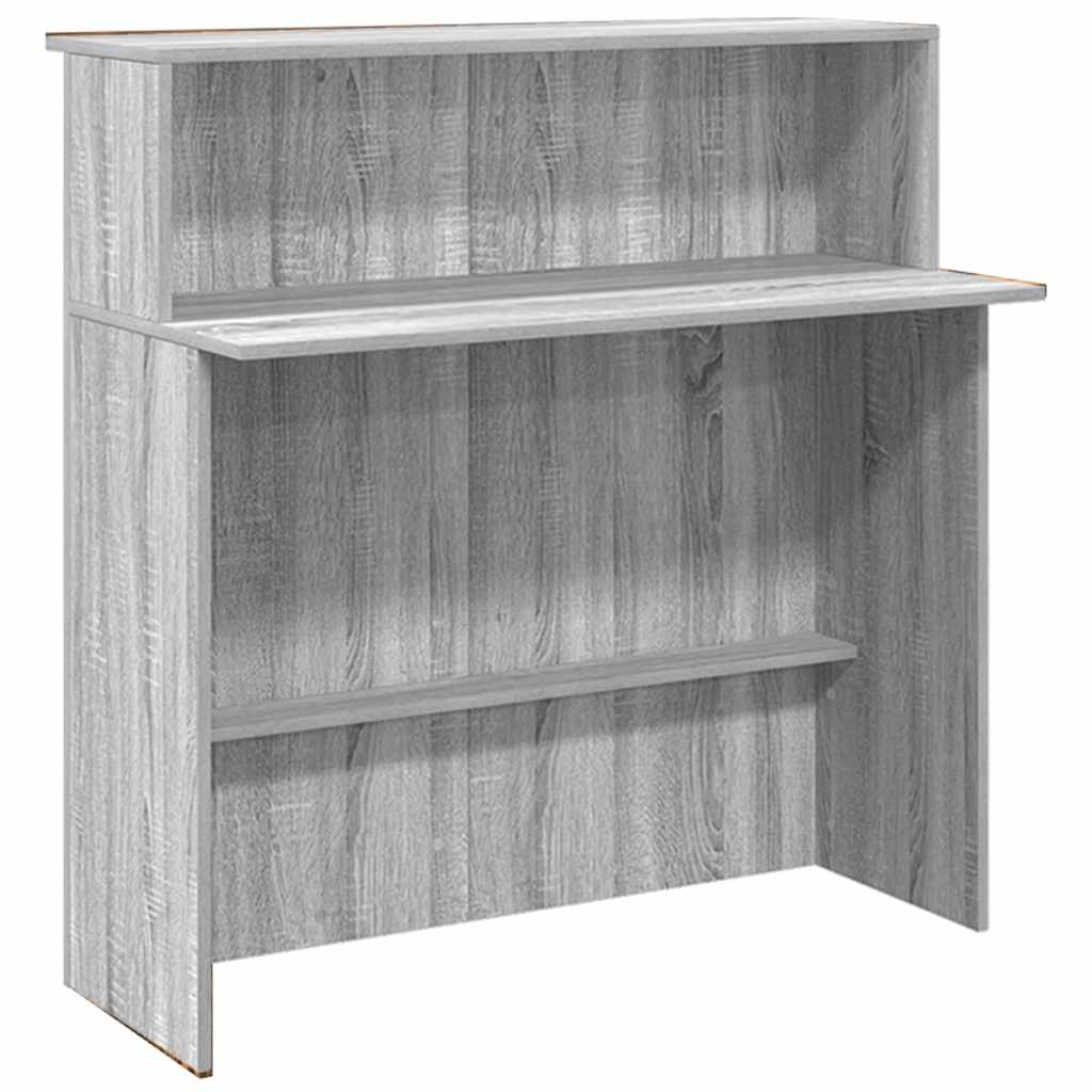 Reception Desk Grey Sonoma 200x50x103.5 cm Engineered Wood