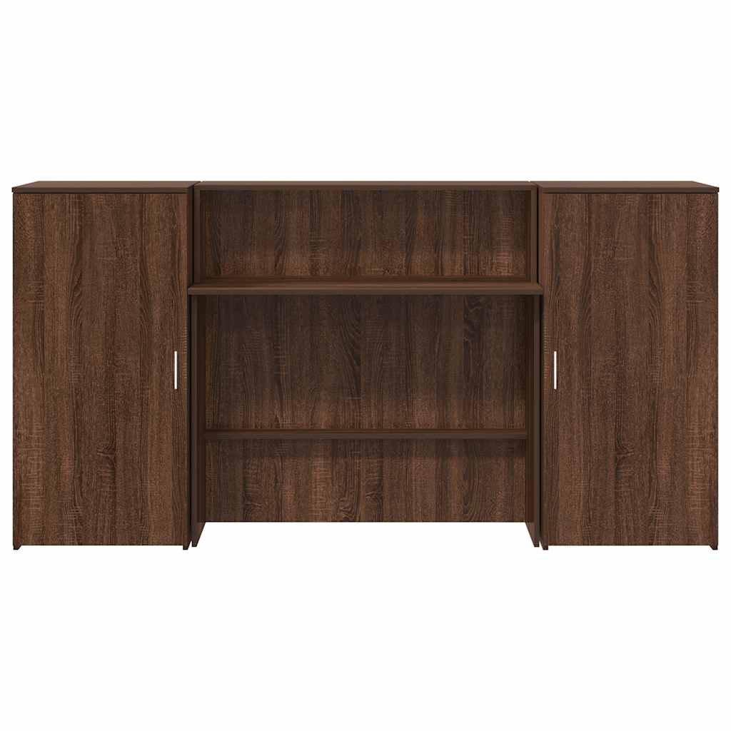 Reception Desk Brown Oak 200x50x103.5 cm Engineered Wood