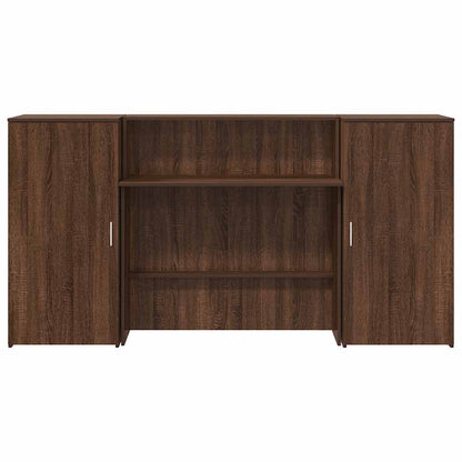 Reception Desk Brown Oak 200x50x103.5 cm Engineered Wood