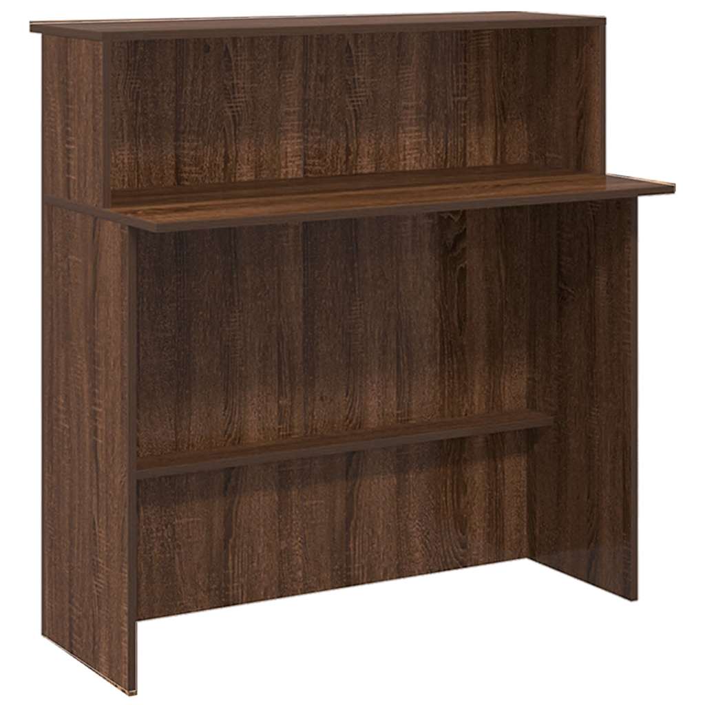 Reception Desk Brown Oak 200x50x103.5 cm Engineered Wood