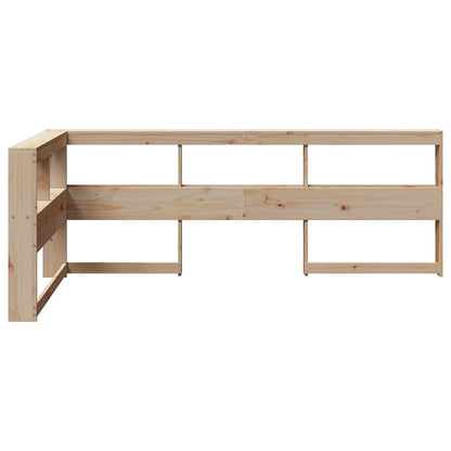 Bookcase Headboard L-Shaped 80 cm Solid Wood Pine