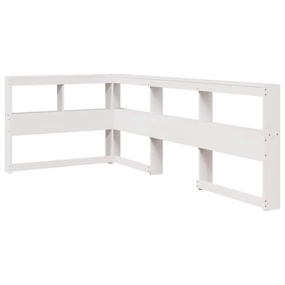 Bookcase Headboard L-Shaped White 75 cm Solid Wood Pine