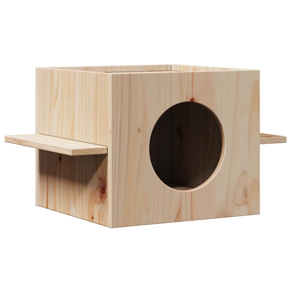 Cat House 51x35x30 cm Solid Wood Pine