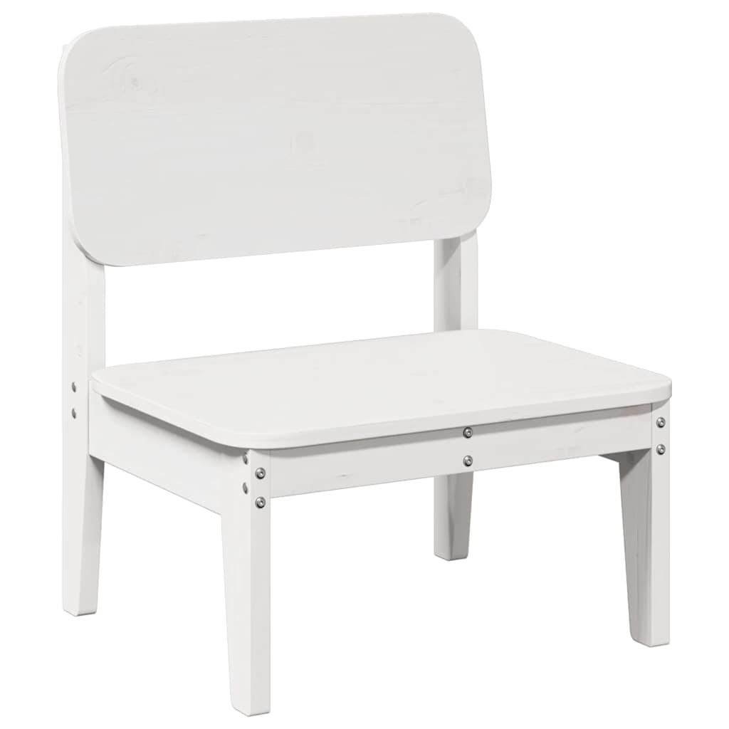 Garden Chair White 60x52.5x72 cm Solid Wood Pine