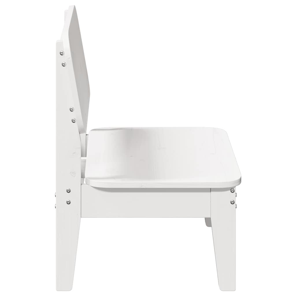 Garden Chair White 60x52.5x72 cm Solid Wood Pine