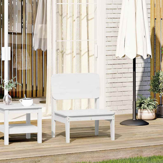 Garden Chair White 60x52.5x72 cm Solid Wood Pine