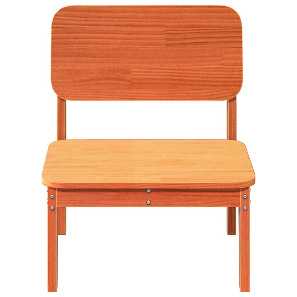 Garden Chair Wax Brown 60x52.5x72 cm Solid Wood Pine