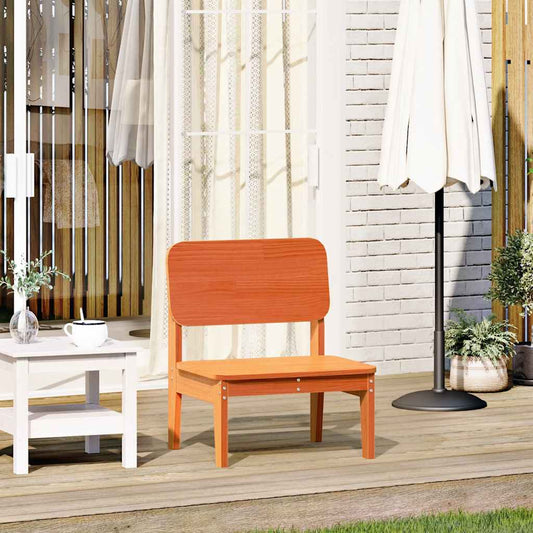 Garden Chair Wax Brown 60x52.5x72 cm Solid Wood Pine