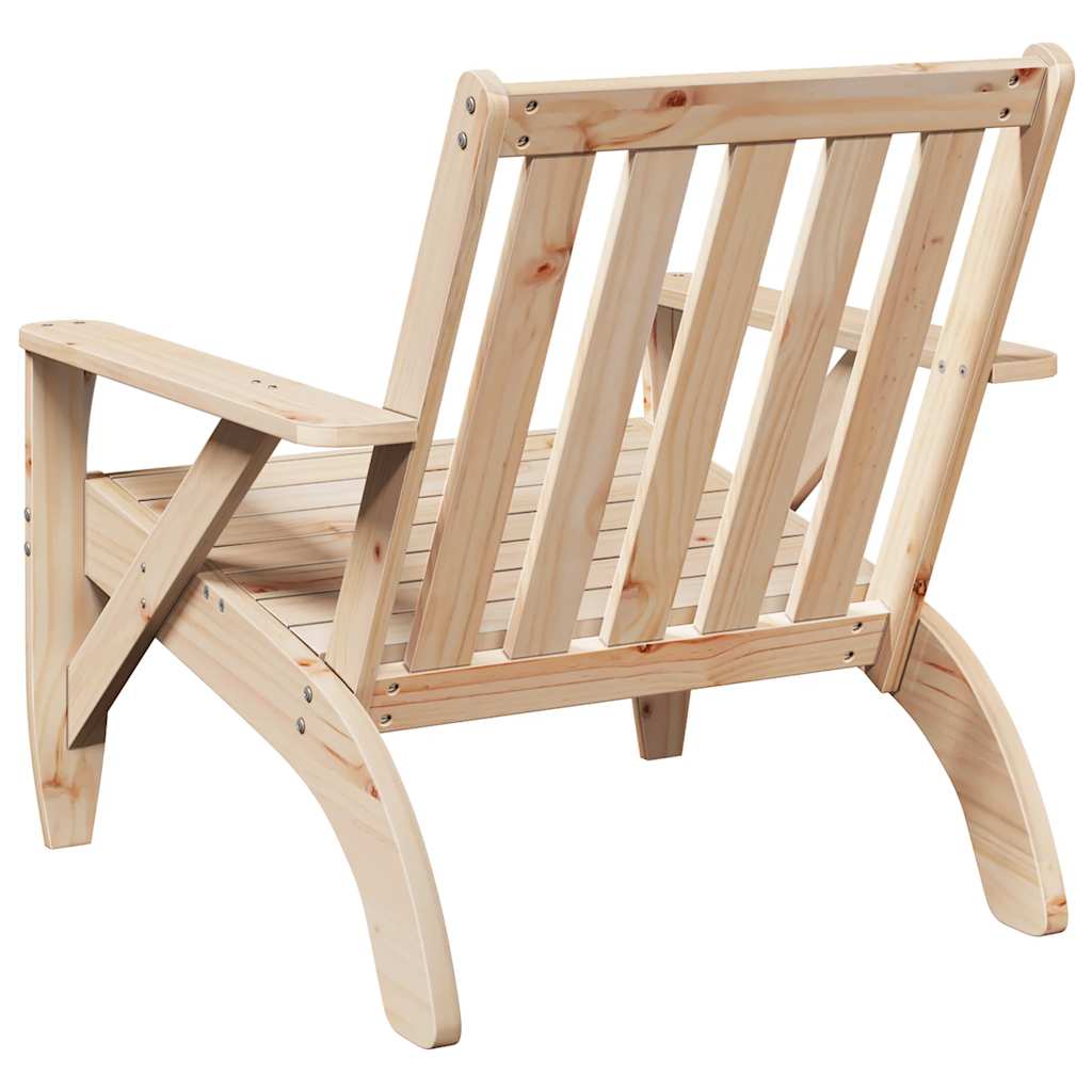 Garden Adirondack Chair 75x77x77 cm Solid Wood Pine