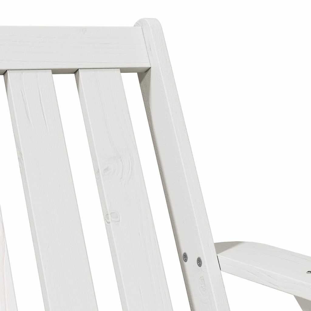 Garden Adirondack Chair White 75x77x77 cm Solid Wood Pine