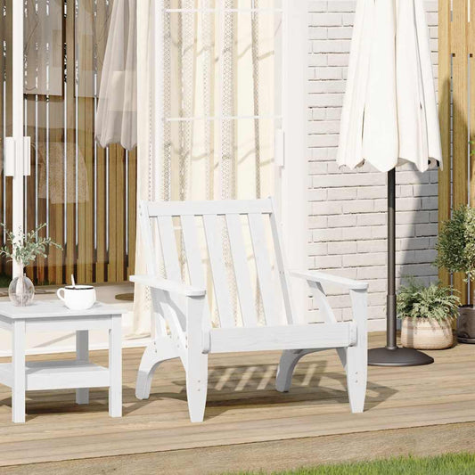 Garden Adirondack Chair White 75x77x77 cm Solid Wood Pine