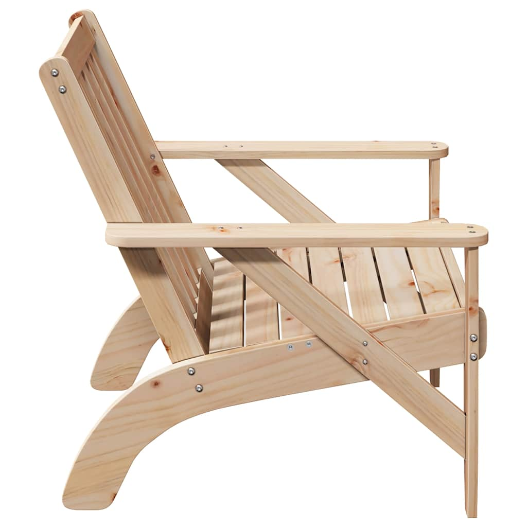 Garden Adirondack Chairs 2 pcs 75x77x77 cm Solid Wood Pine