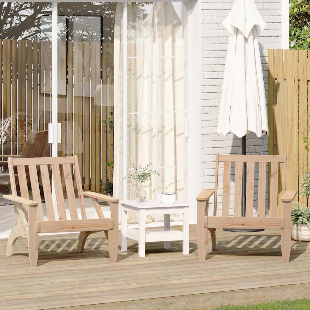 Garden Adirondack Chairs 2 pcs 75x77x77 cm Solid Wood Pine