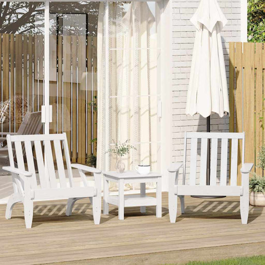 Garden Adirondack Chairs 2 pcs White 75x77x77 cm Solid Wood Pine