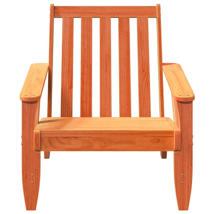 Garden Adirondack Chairs 2 pcs Wax Brown 75x77x77 cm Solid Wood Pine