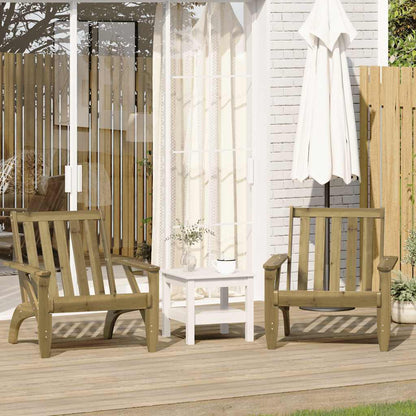 Garden Adirondack Chairs 2 pcs 75x77x77 cm Impregnated Wood Pine