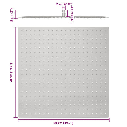 Rain Shower Head Stainless Steel 304 50x50 cm Square