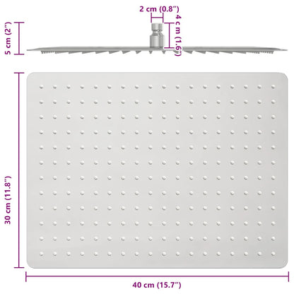 Rain Shower Head Stainless Steel 304 40x30 cm Rectangular