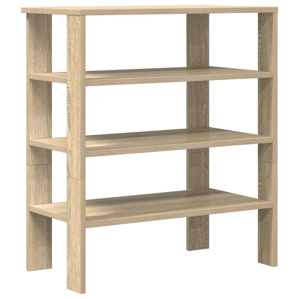 Shoe Rack Sonoma Oak 61x32x70 cm Engineered Wood