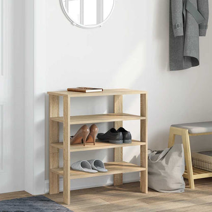 Shoe Rack Sonoma Oak 61x32x70 cm Engineered Wood