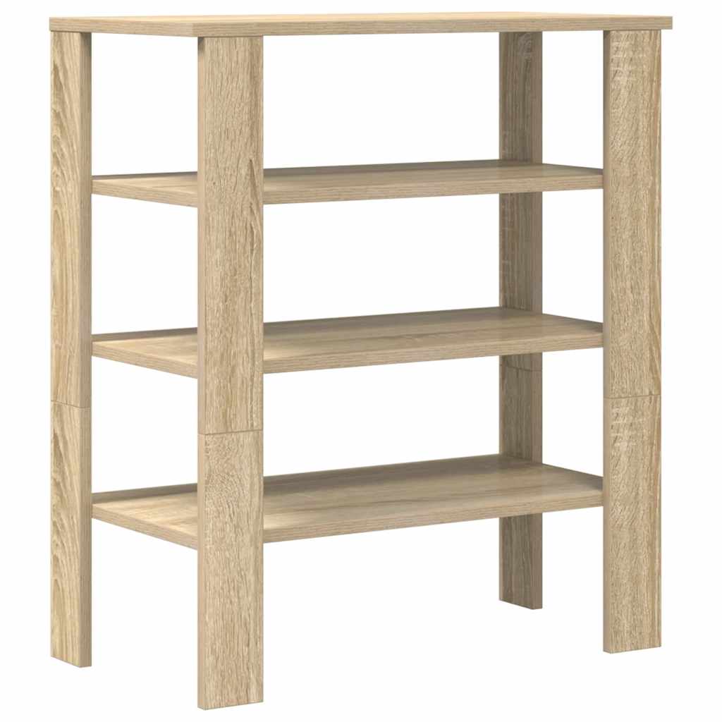 Shoe Rack Sonoma Oak 61x32x70 cm Engineered Wood