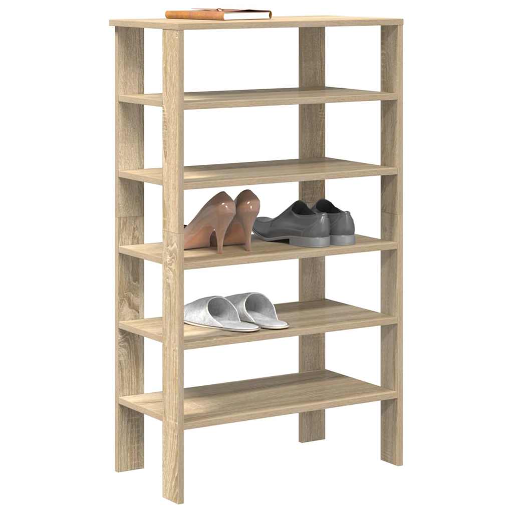 Shoe Rack Sonoma Oak 61x32x105 cm Engineered Wood