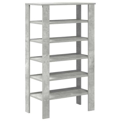 Shoe Rack Concrete Oak 61x32x105 cm Engineered Wood