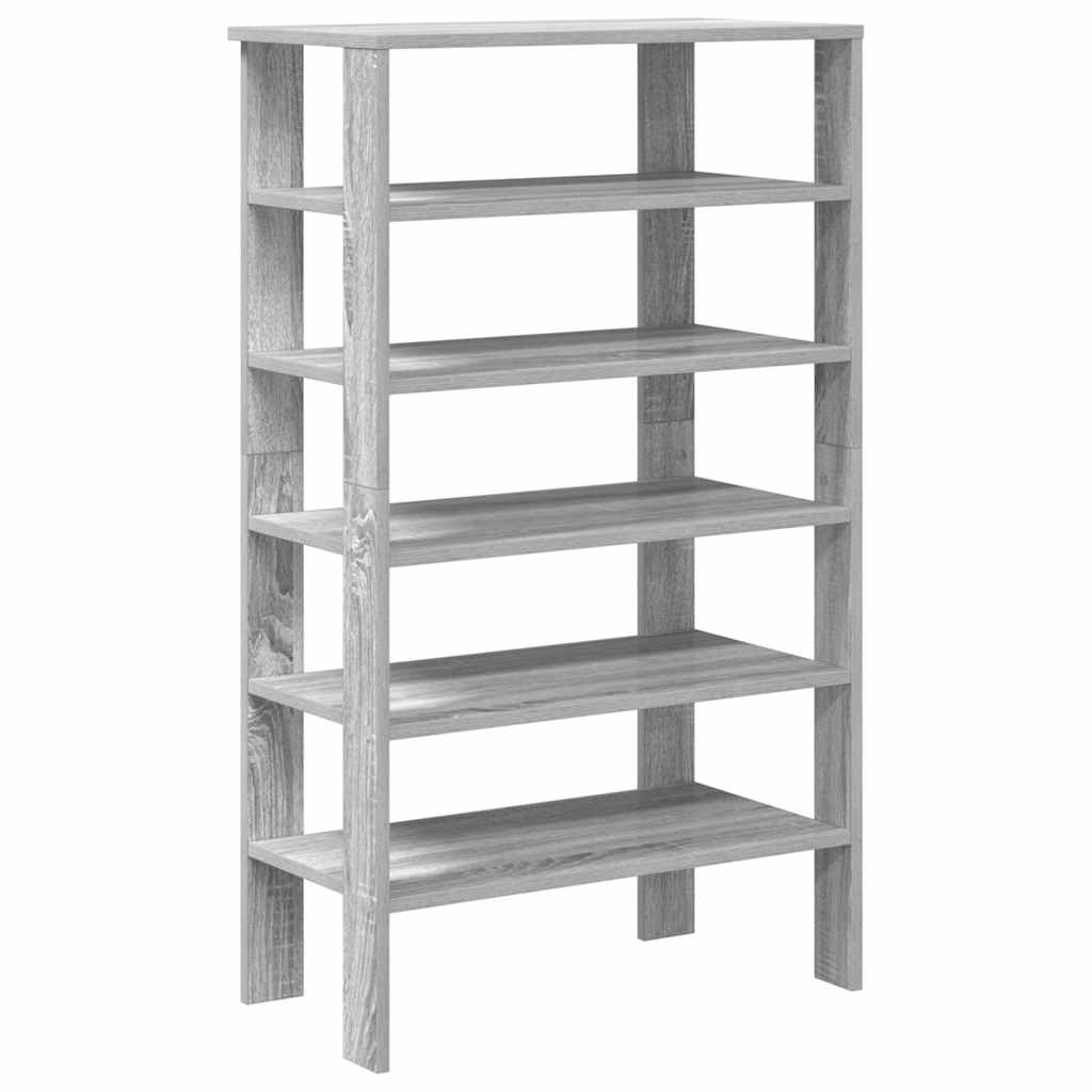 Shoe Rack Grey Sonoma 61x32x105 cm Engineered Wood