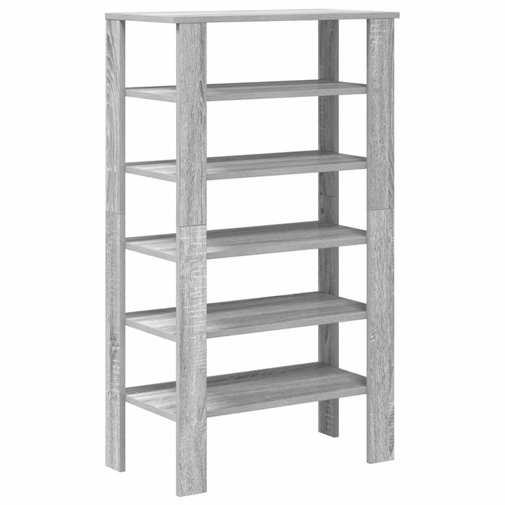 Shoe Rack Grey Sonoma 61x32x105 cm Engineered Wood