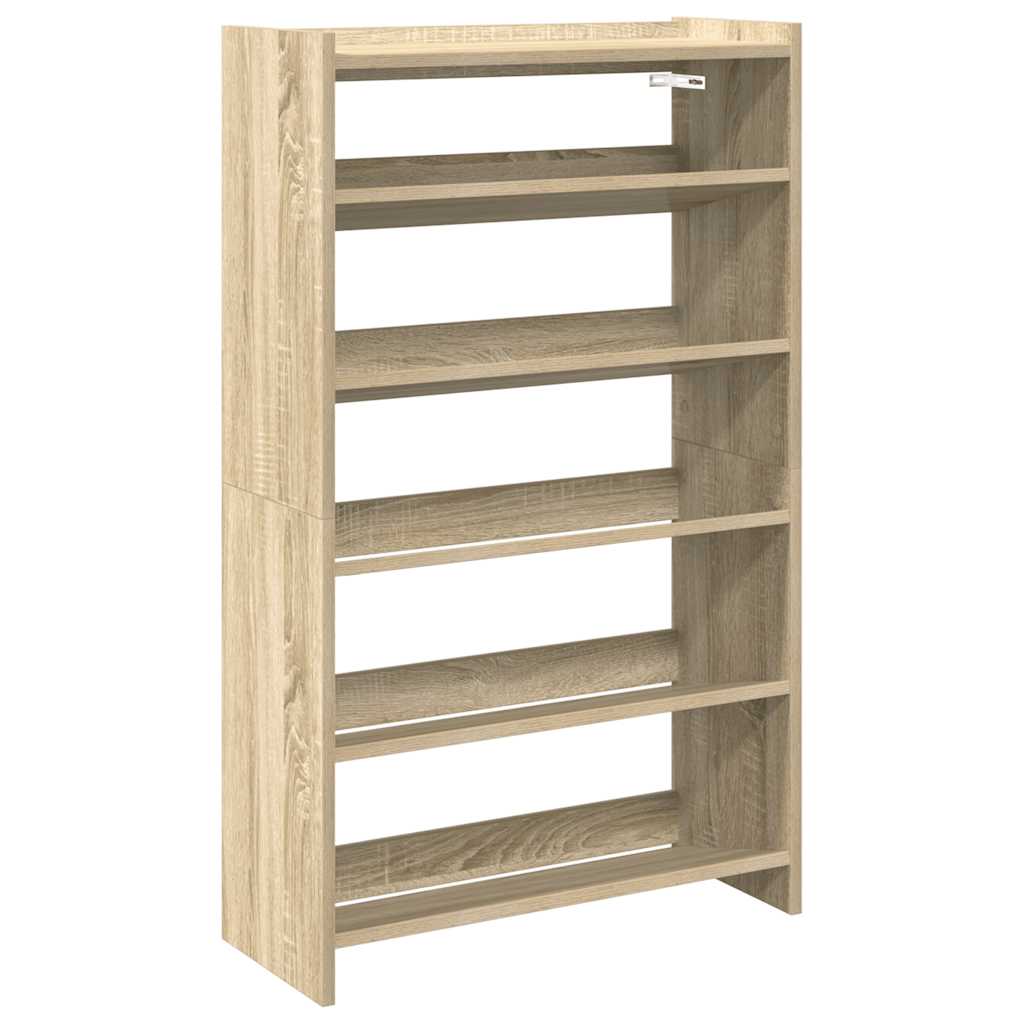 Shoe Rack Sonoma Oak 60x25x100 cm Engineered Wood