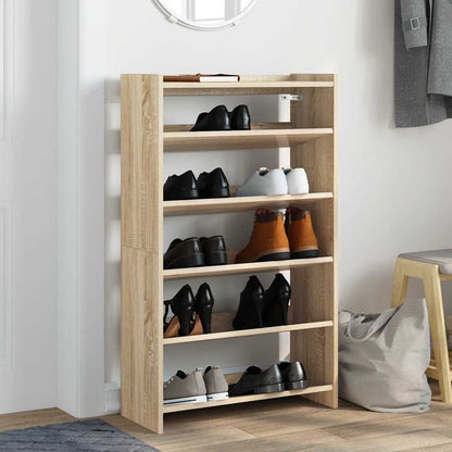 Shoe Rack Sonoma Oak 60x25x100 cm Engineered Wood