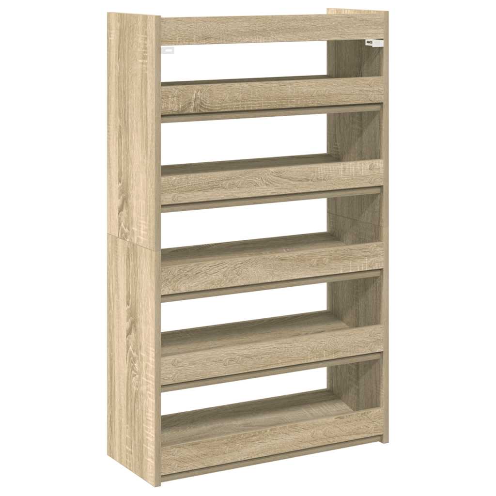 Shoe Rack Sonoma Oak 60x25x100 cm Engineered Wood