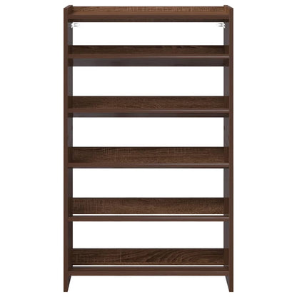 Shoe Rack Brown Oak 60x25x100 cm Engineered Wood