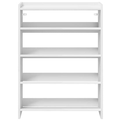 Shoe Rack White 80x25x61.5 cm Engineered Wood