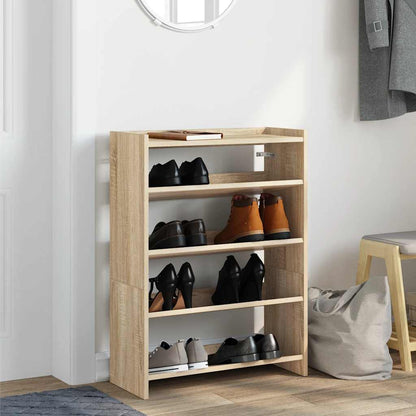 Shoe Rack Sonoma Oak 80x25x61.5 cm Engineered Wood