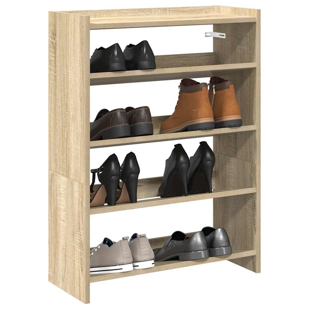 Shoe Rack Sonoma Oak 80x25x61.5 cm Engineered Wood