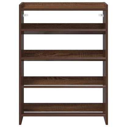 Shoe Rack Brown Oak 80x25x61.5 cm Engineered Wood